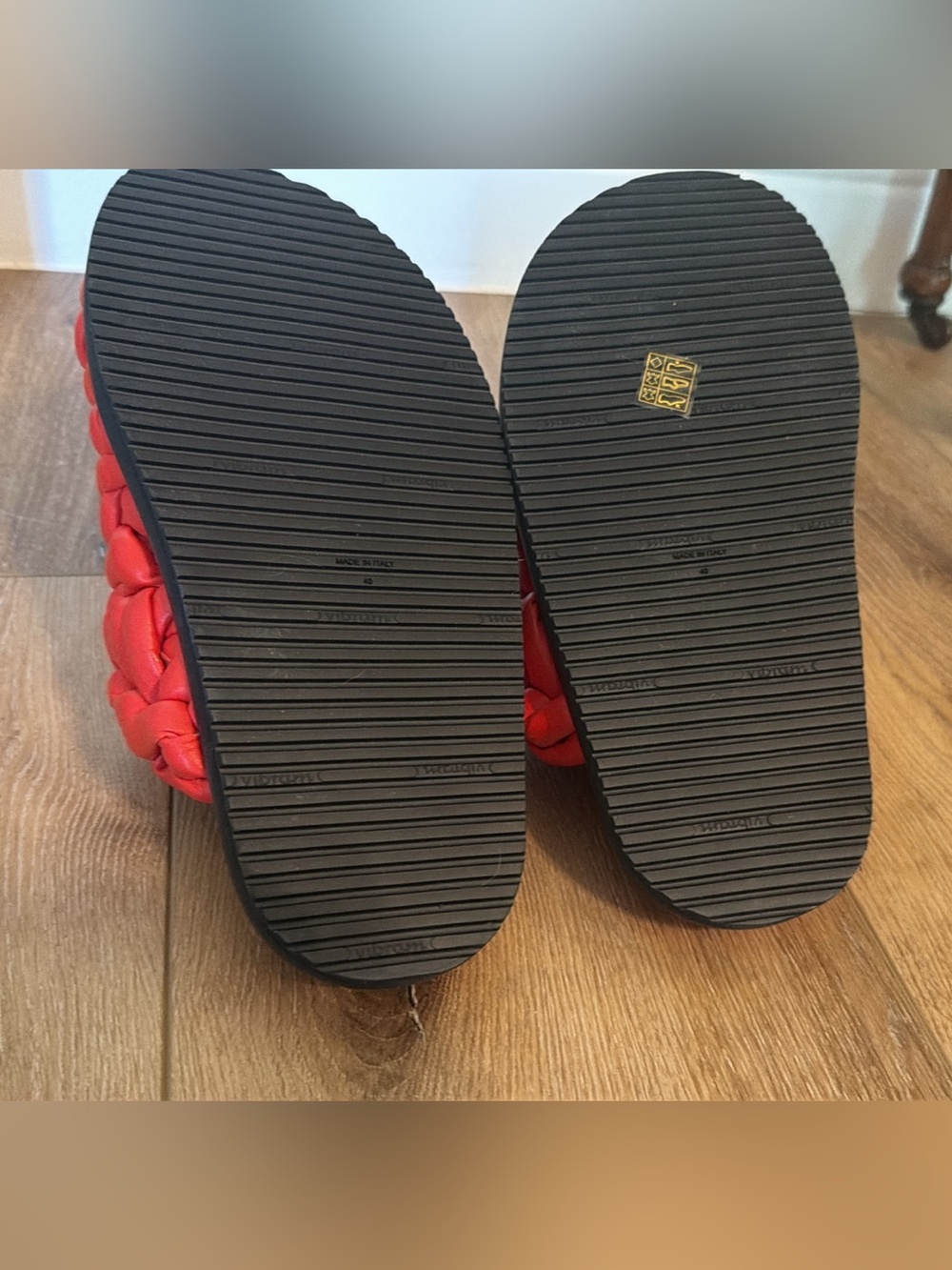 ALANUI Icon Interwoven Leather Mules EU 40 (US 10) Red Lux Designer $1,700 NWT - Picture 8 of 10